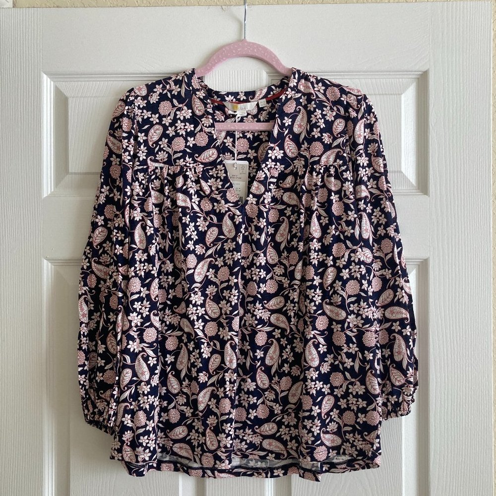 Boden Flowy Blouse, US Size 10, New w Tags
